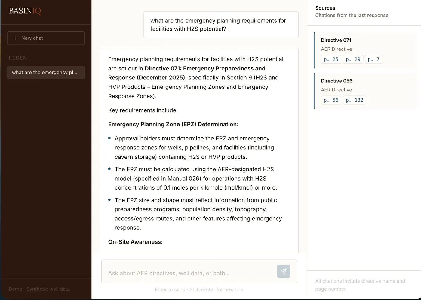 BasinIQ screenshot