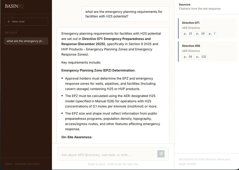 BasinIQ screenshot